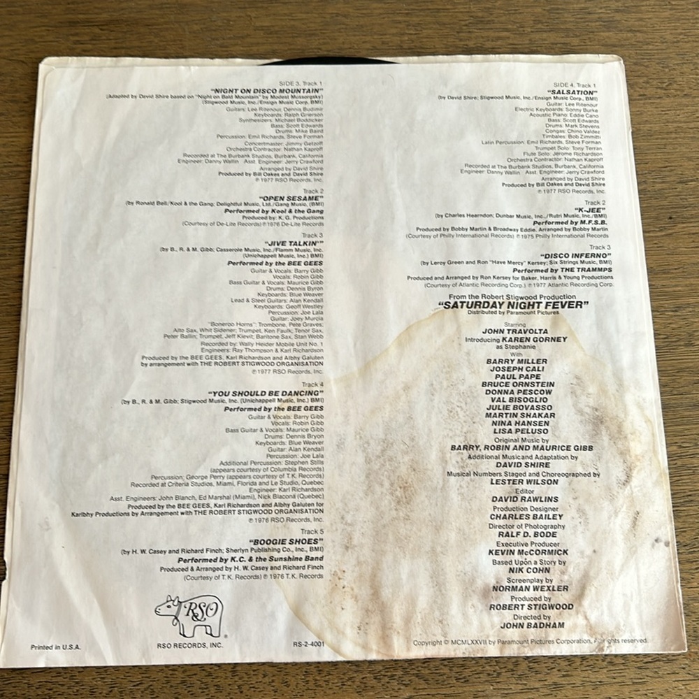 Original 1977 Saturday Night Fever Movie Soundtrack Vinyl - Picture 7 of 13